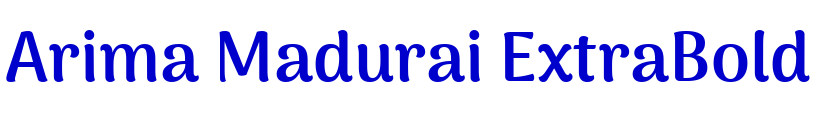 Arima Madurai ExtraBold шрифт